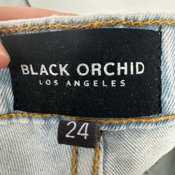NEW Black Orchard Mia Light Wash Skinny Flare Jeans Sz 24 - Picture 8 of 9